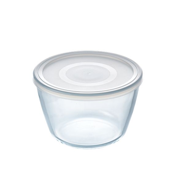 Cook & Freeze contenitore tondo in vetro extra resistente con coperchio in plastica 15cm