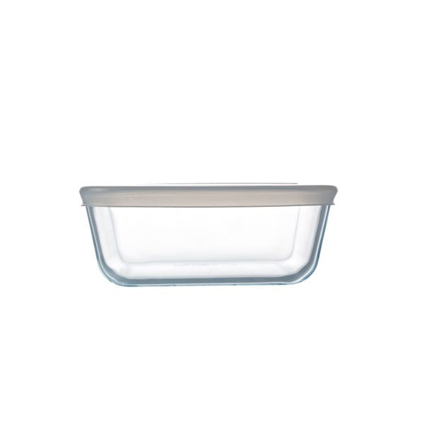 Cook & Freeze contenitore quadrato in vetro extra resistente con coperchio in plastica 15x15cm