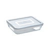 Cook & Freeze contenitore rettangolare in vetro extra resistente con coperchio in plastica 19x14cm